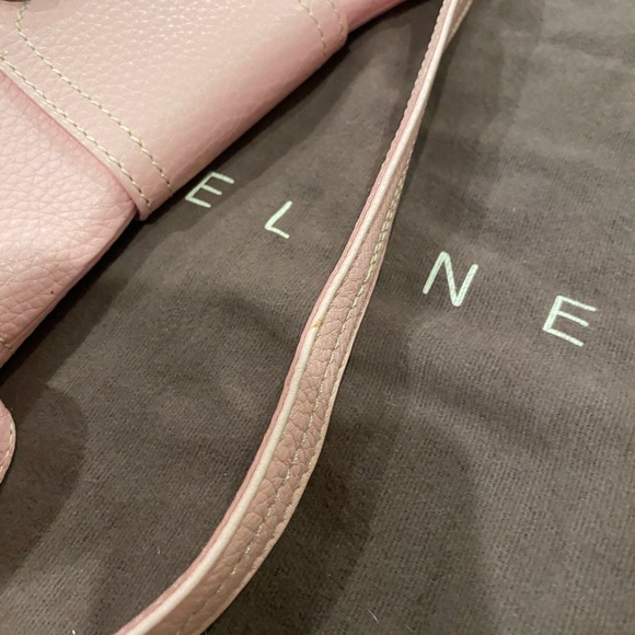 CELINE Leather PARIS MACADAM Logo plate Top Handle Shoulder Bag PREOWNED - Picture 14 of 16